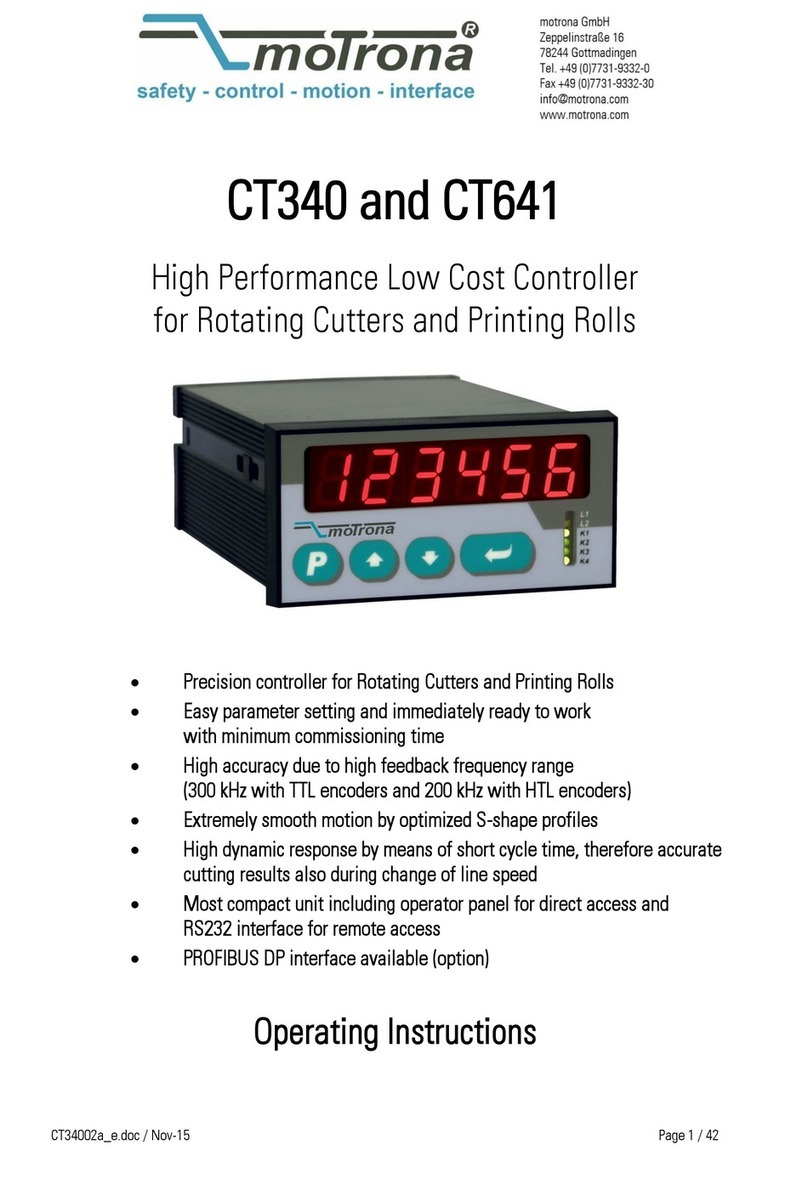 Motrona CT340 operating instructions