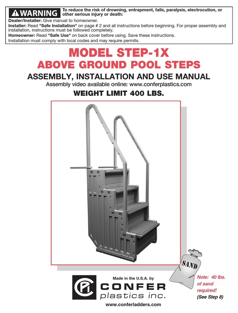 Confer Plastics STEP-1X ASSEMBLY, INSTALLATION AND USE MANUAL