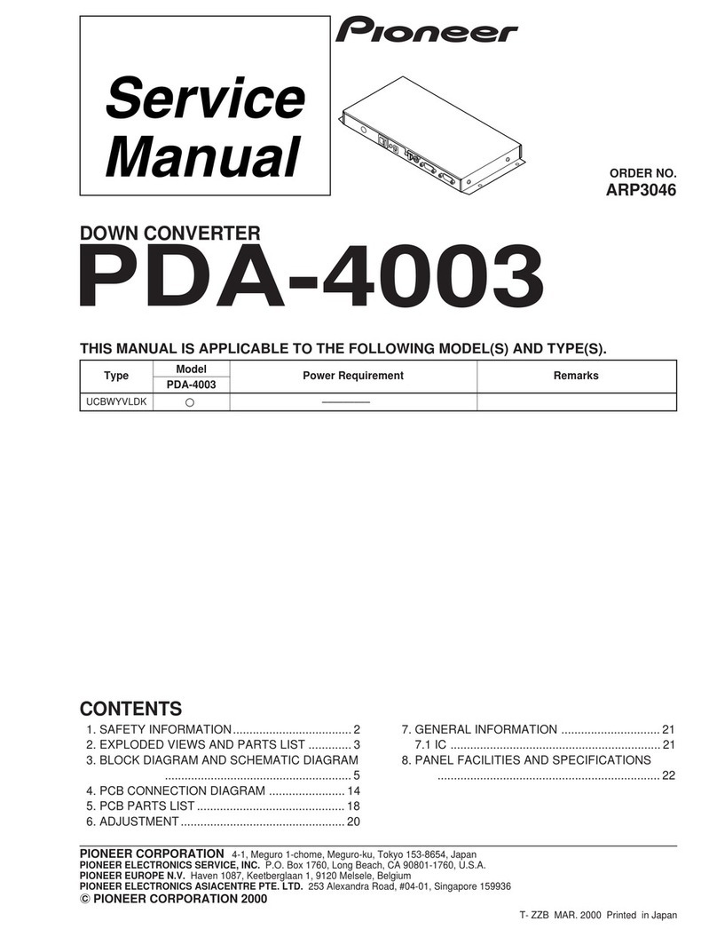 Pioneer PDA-4003 Service manual