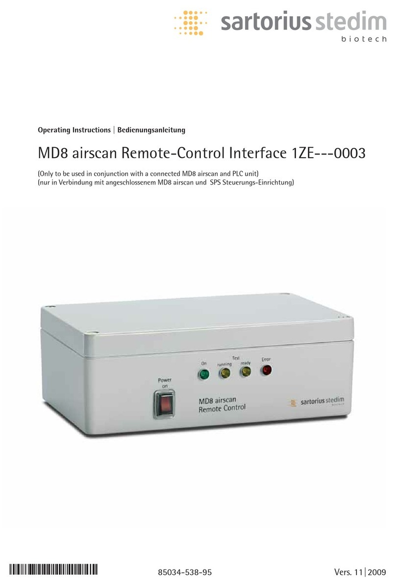 Sartorius stedim MD8 airscan operating instructions