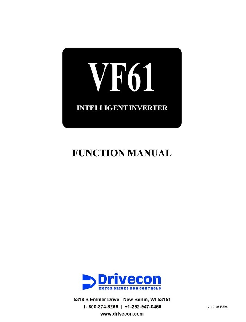Drivecon VF61 Function manual Drivecon VF61 Function manual