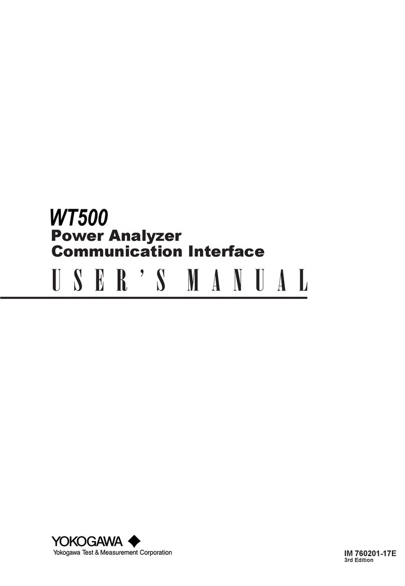 YOKOGAWA WT500 User manual YOKOGAWA WT500 User manual