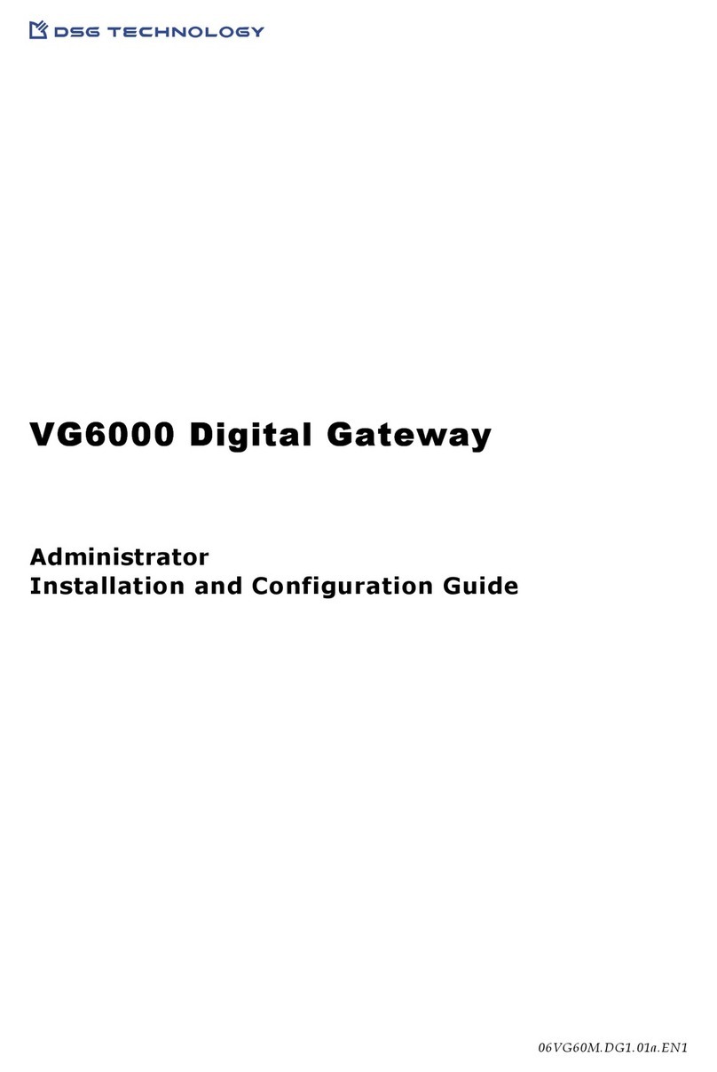 DSG Technology VG6000 Administrator Installation and Configuration Guide DSG Technology VG6000 Administrator Installation and Configuration Guide