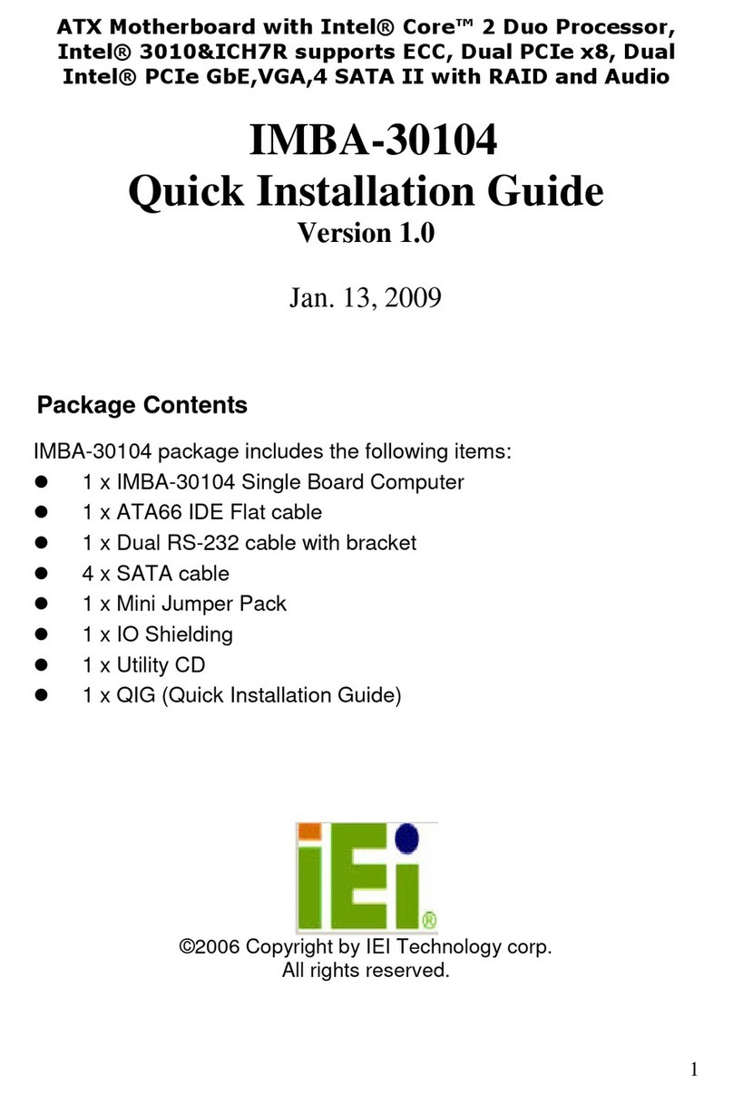 IEI Technology imba-30104 Quick installation guide