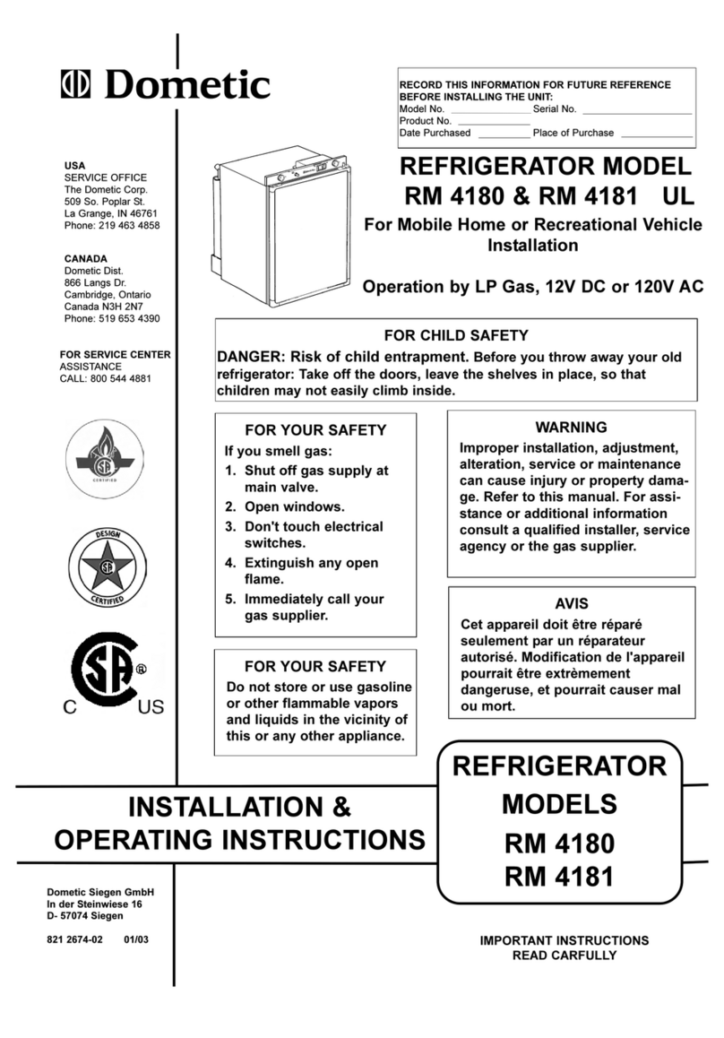 Dometic RM 4180 Installation