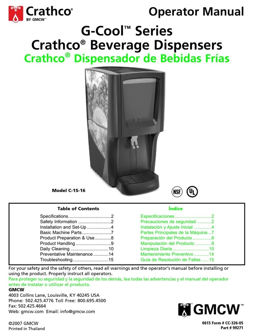 GMCW Crathco G-Cool Series Operator's manual GMCW Crathco G-Cool Series Operator's manual