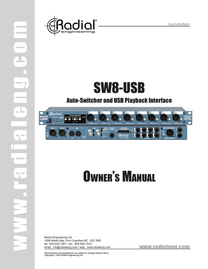Radial Engineering SW8-USB User manual