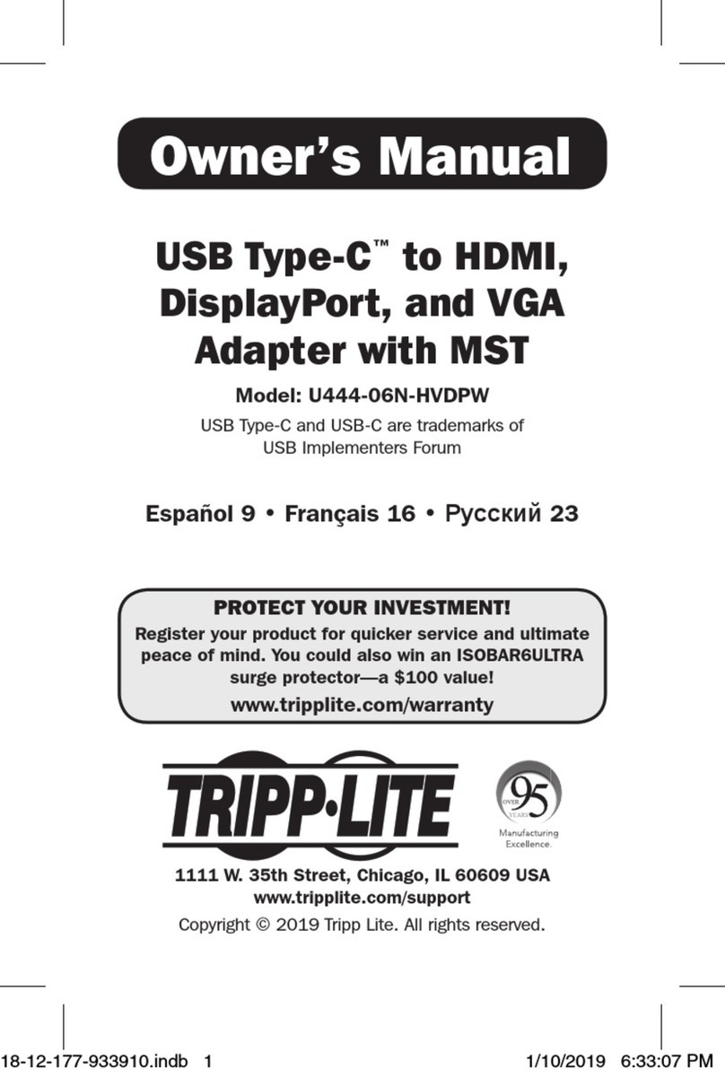 Tripp Lite U444-06N-HVDPW User manual