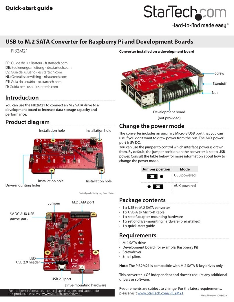 StarTech.com PIB2M21 quick start guide