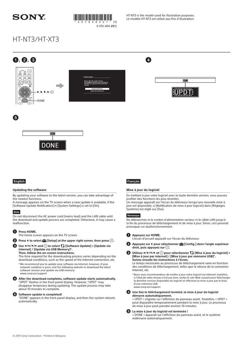 Sony HT-NT3 User manual Sony HT-NT3 User manual