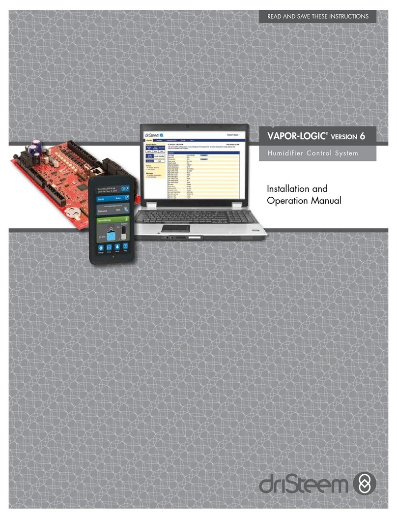 DriSteem Vapor-logic 6 Installation and operation manual