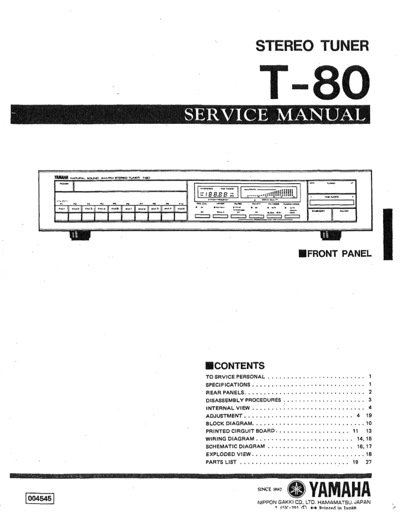 Yamaha T-80 User manual