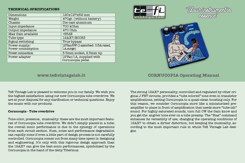 Tefi Vintage Lab CORNUCOPIA operating manual
