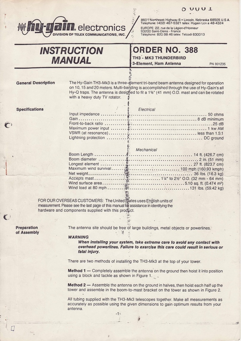 Hy-Gain TH3-MK3 Thunderbird instruction manual
