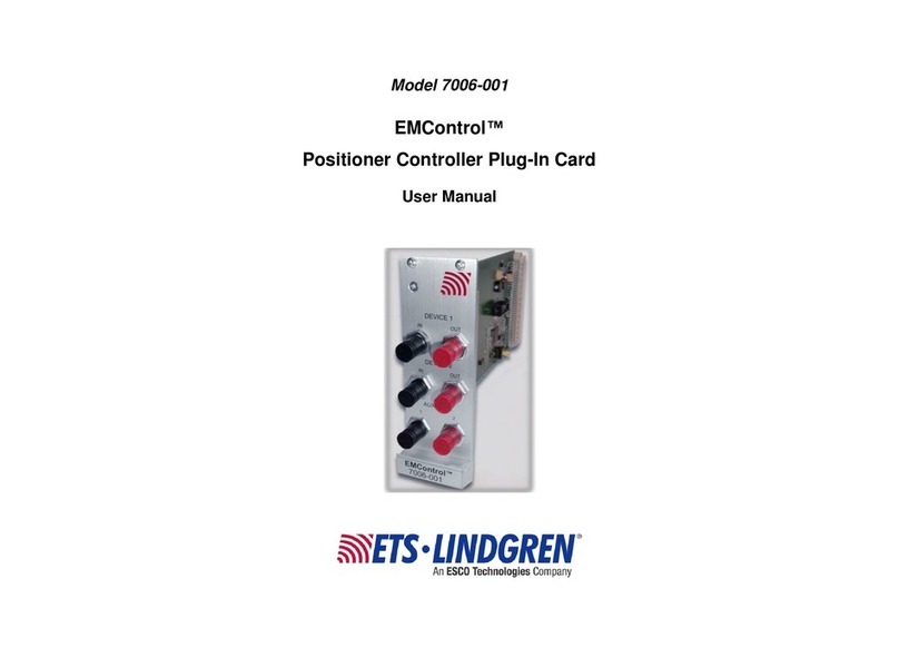 ESCO Technologies ETS-Lindgren EMControl 7006-001 user manual