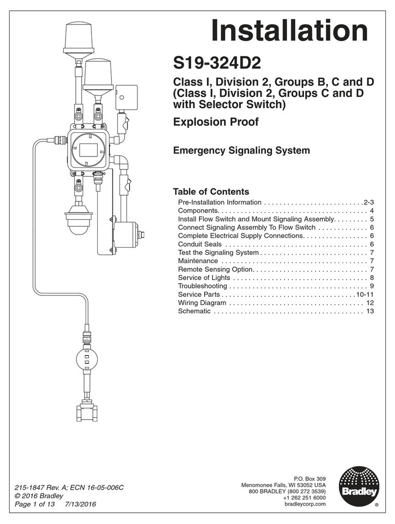 Bradley S19-324D2 installation manual