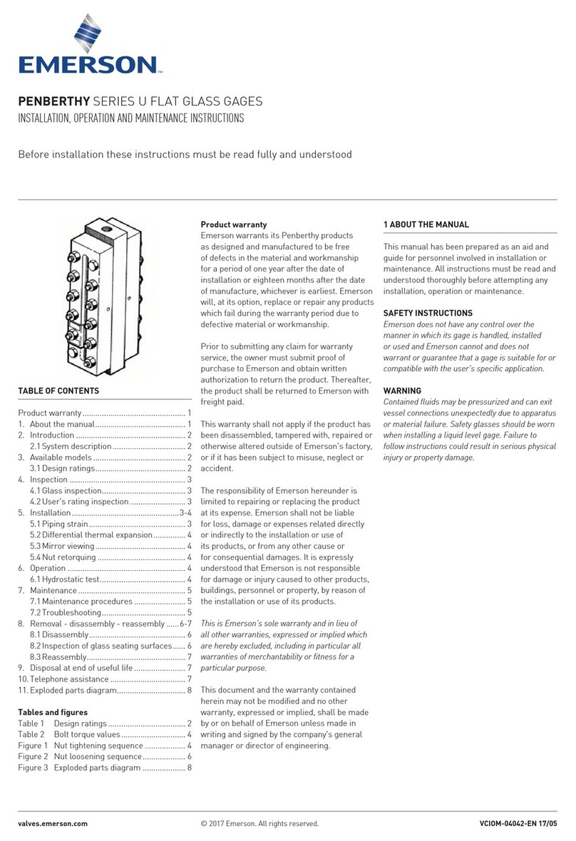 Emerson PENBERTHY Series Manual Emerson PENBERTHY Series Manual