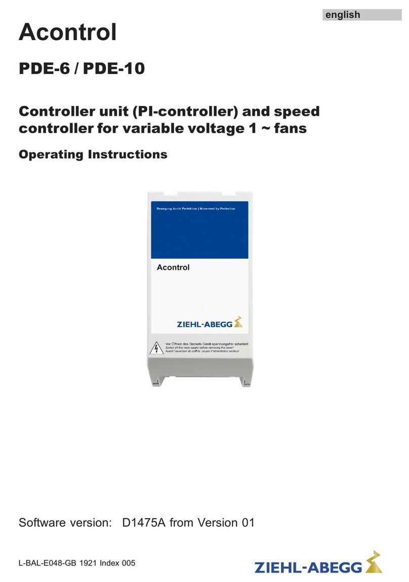 ZIEHL-ABEGG Acontrol PDE-6 operating instructions