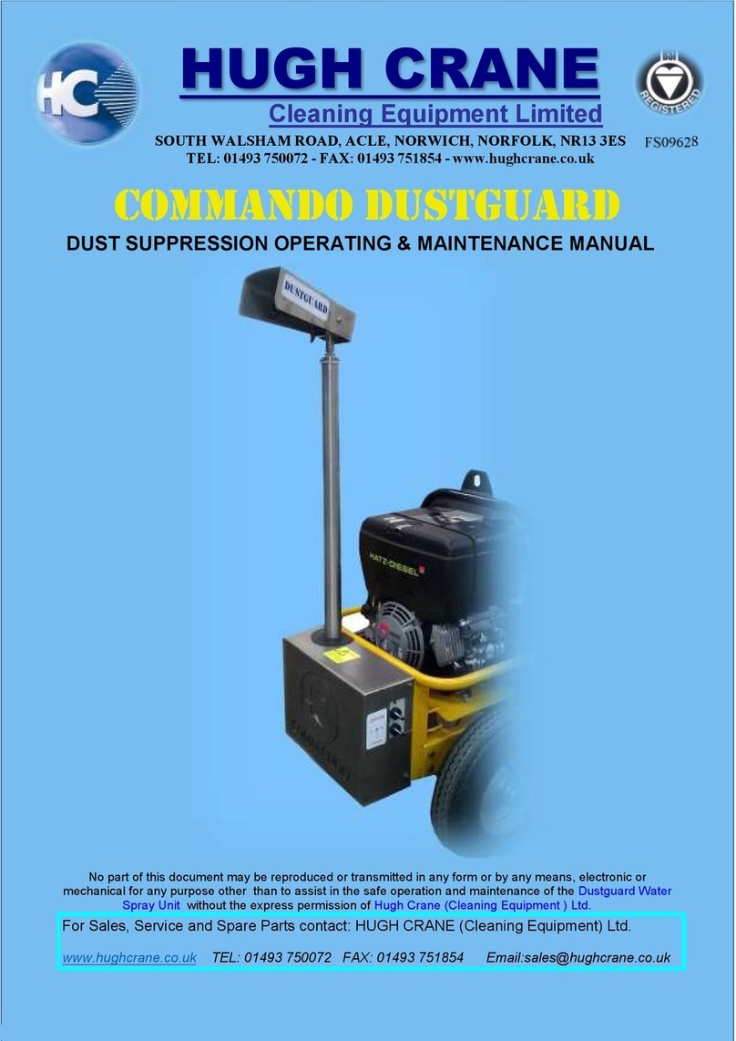 Hugh Crane COMMANDO DUSTGUARD Installation and operation manual