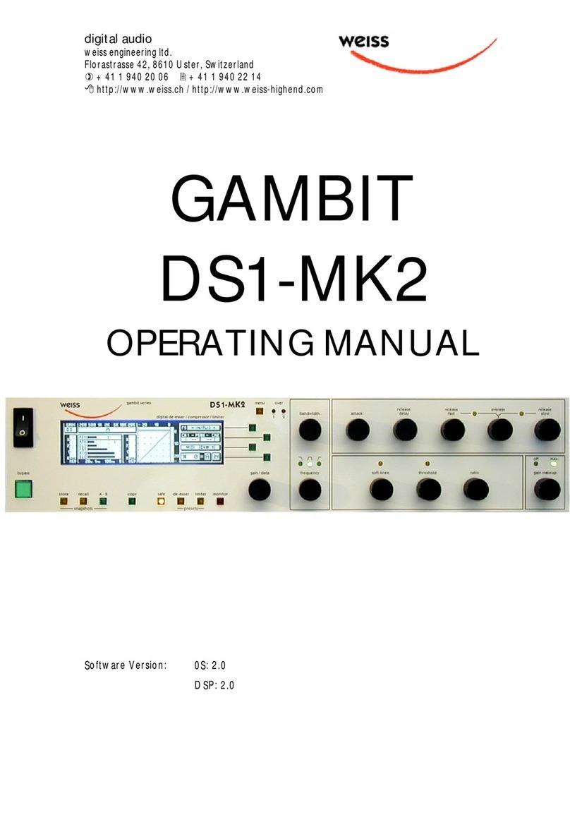 WEISS GAMBIT DS1-MK2 operating manual