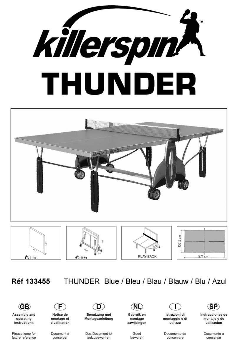 killerspin THUNDER Assembly and operating instructions