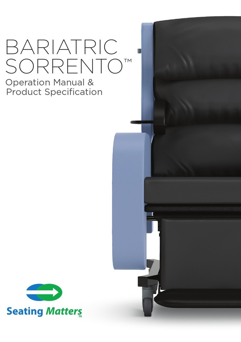 Seating Matters BARIATRIC SORRENTO Operation manual & product specification