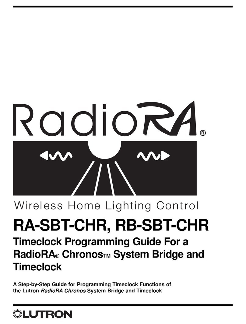 Lutron Electronics RadioRA Chronos RA-SBT-CHR Programming guide