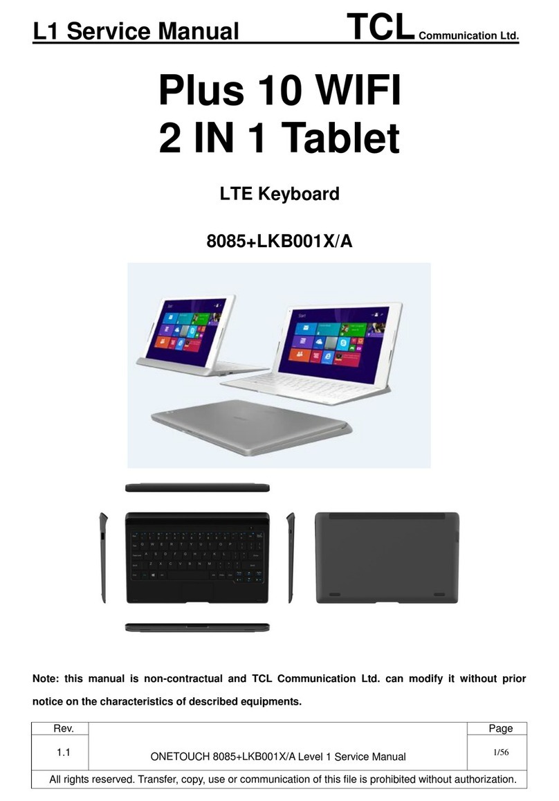 TCL Alcatel PLUS 10 WIFI Service manual