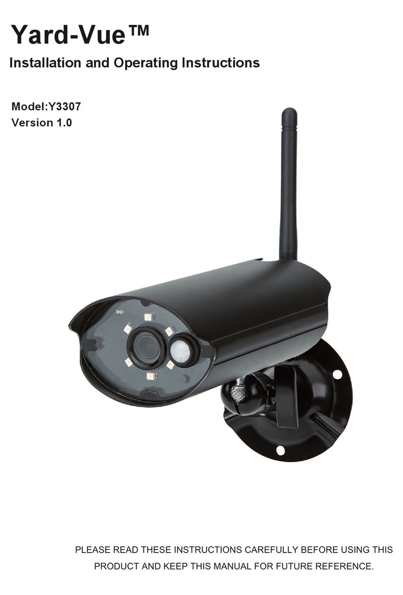 Trailer Vision Yard-Vue Y3307 Installation and operating instructions