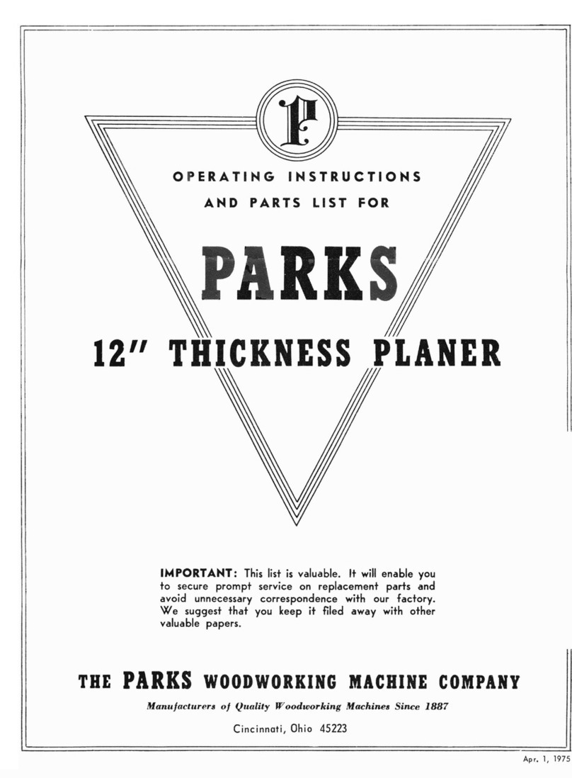 Parks 12 Operating instructions and parts list