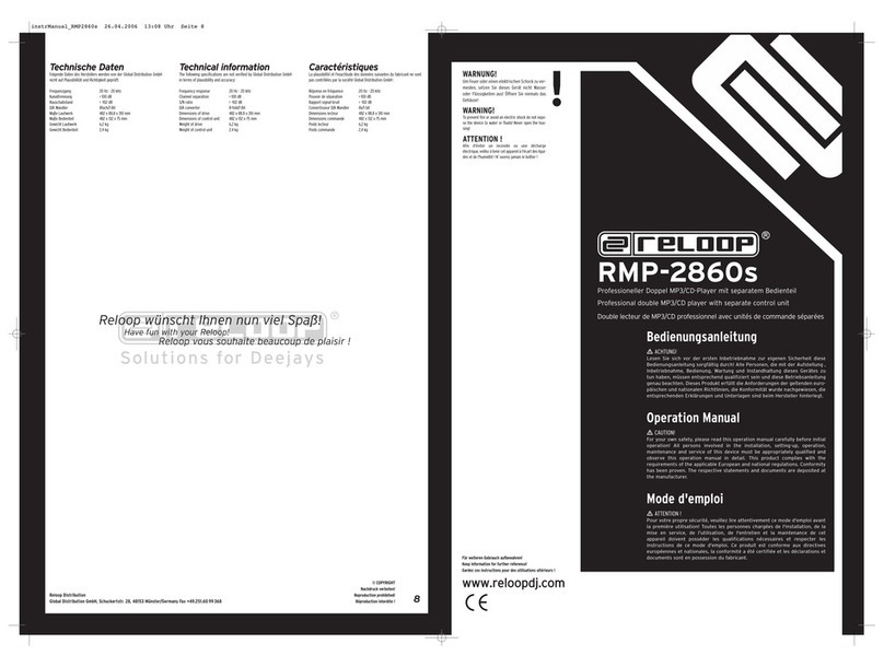 Reloop RMP-2860s Operation manual