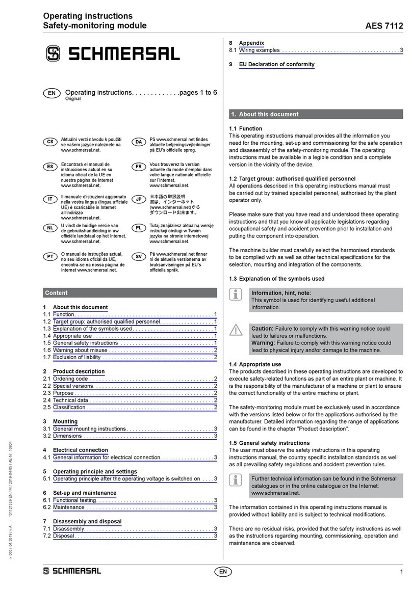 schmersal AES 7112 operating instructions