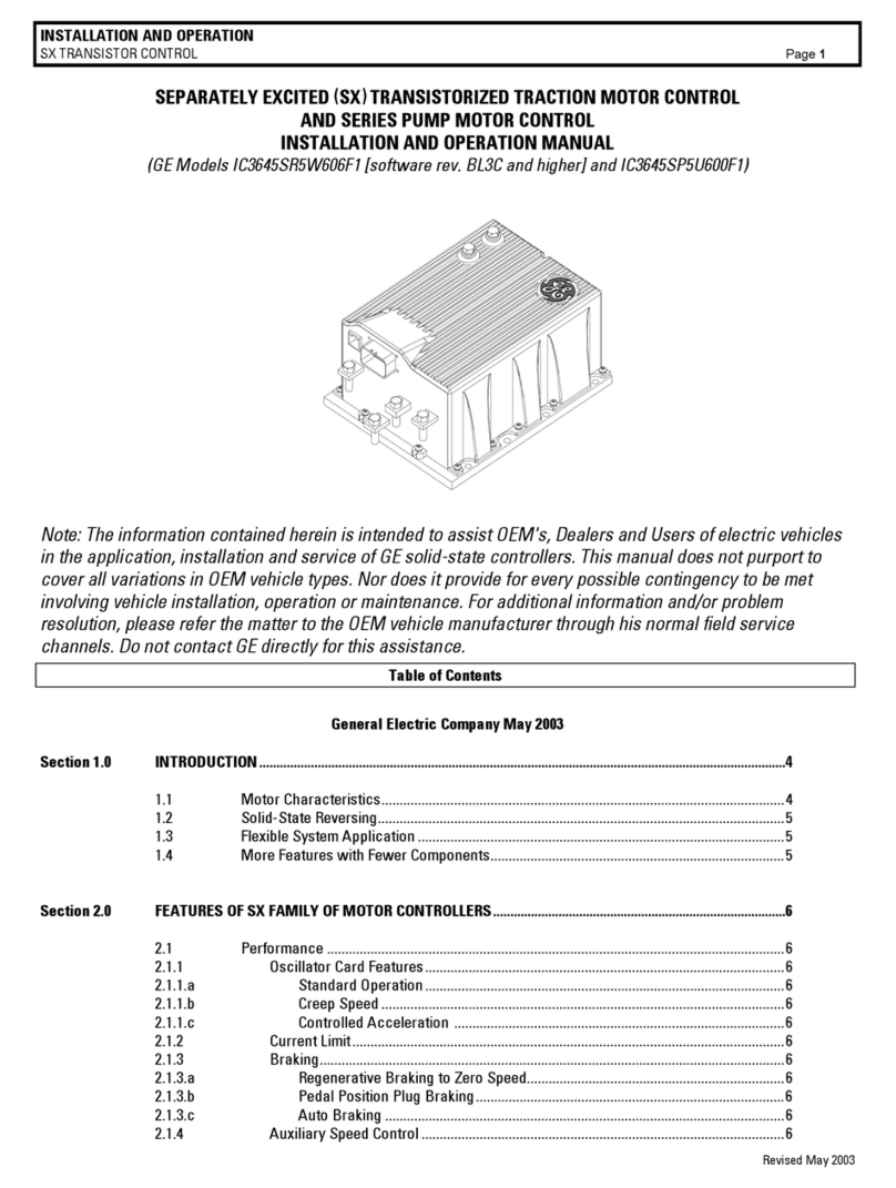 GE SX Series Installation and operation manual