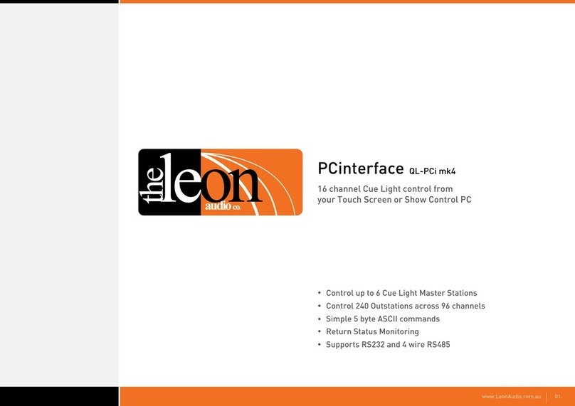 Leon Audio PCinterface QL-PCi Mk4 manual