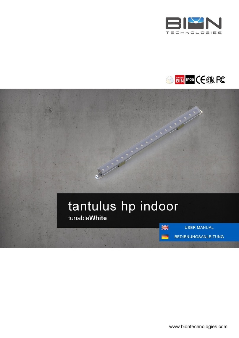 BION TECHNOLOGIES tantulus hp indoor tunableWhite User manual BION TECHNOLOGIES tantulus hp indoor tunableWhite User manual