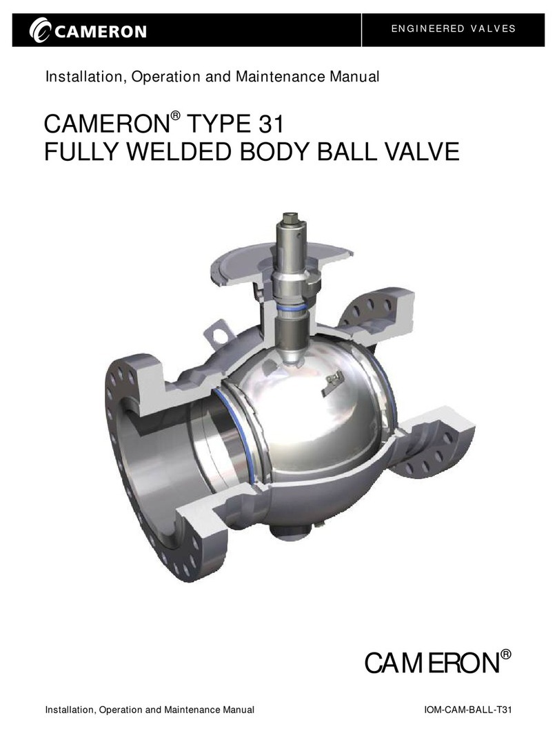 Cameron TYPE 31 Installation, operation and maintenance manual