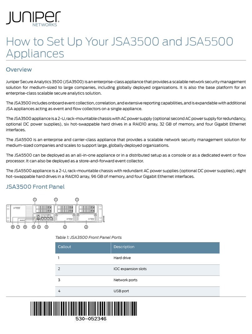 Juniper JSA3500 User manual Juniper JSA3500 User manual