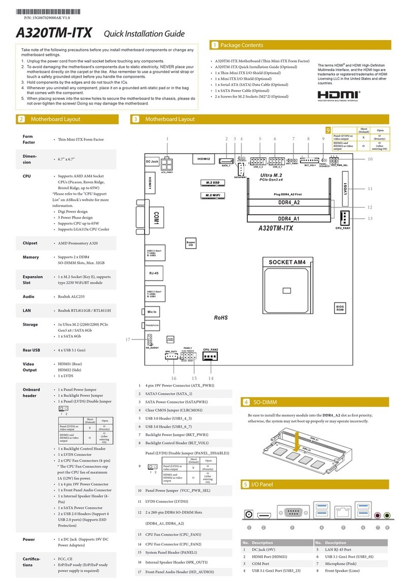 ASROCK A320TM-ITX User manual