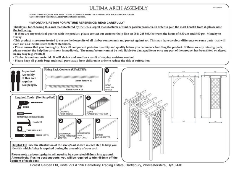 Forest garden Ultima Arch User manual