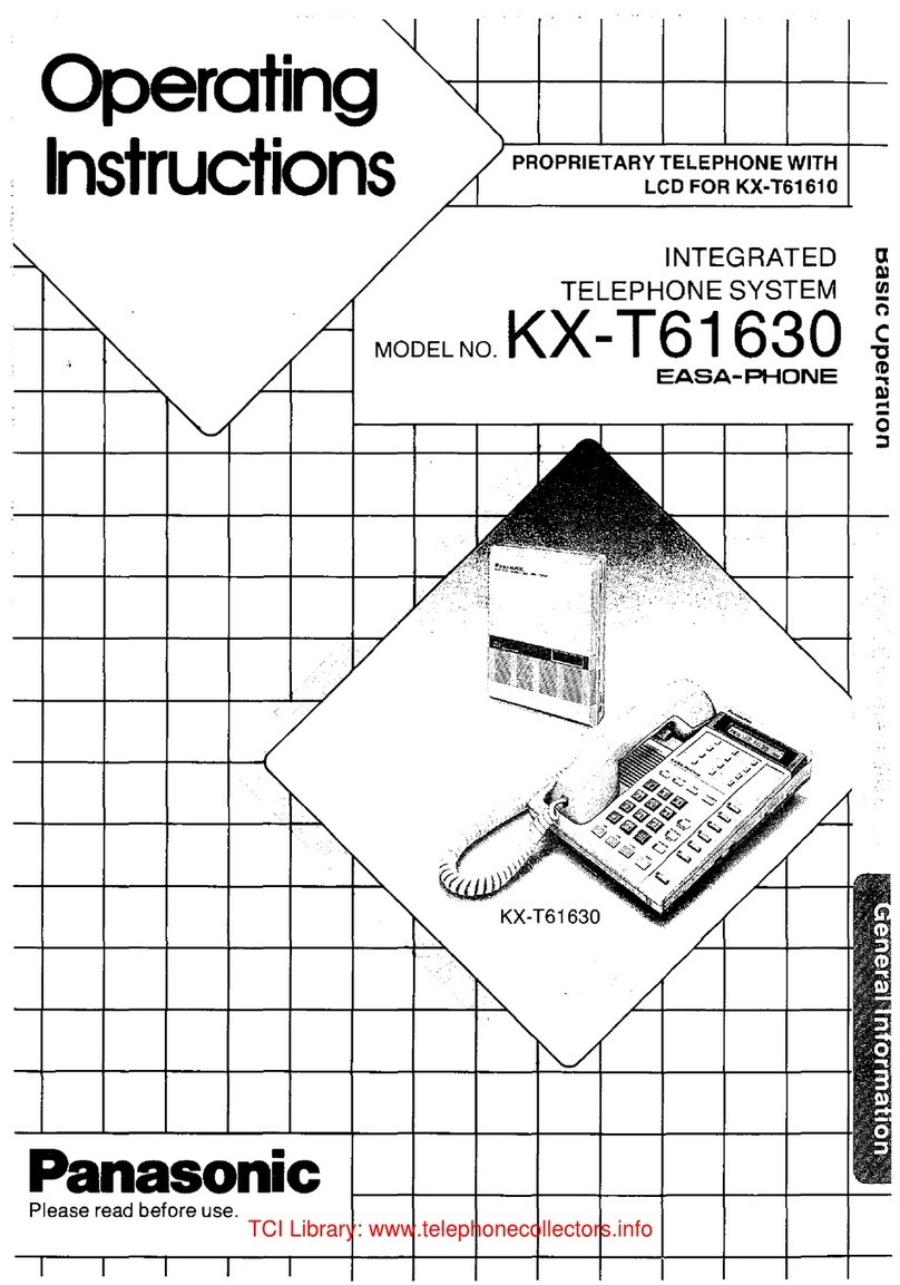 Panasonic KX -T61630 User manual