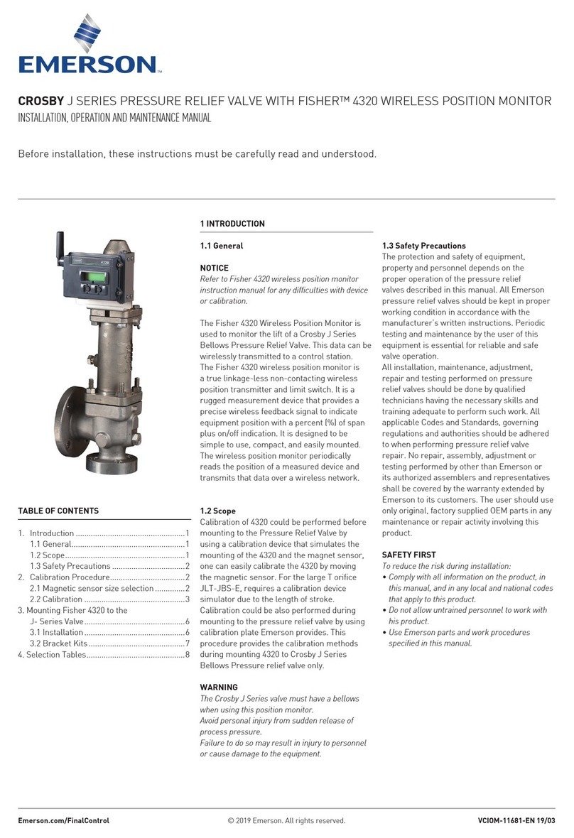 Emerson Crosby J Series User manual