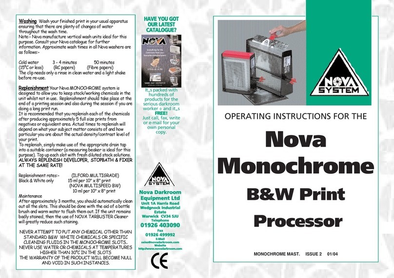 Nova Monochrome operating instructions