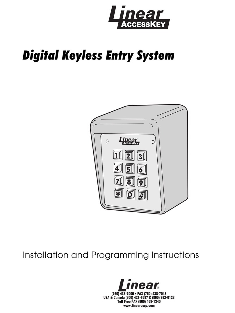 Linear AccessKey Installation and programming instructions Linear AccessKey Installation and programming instructions