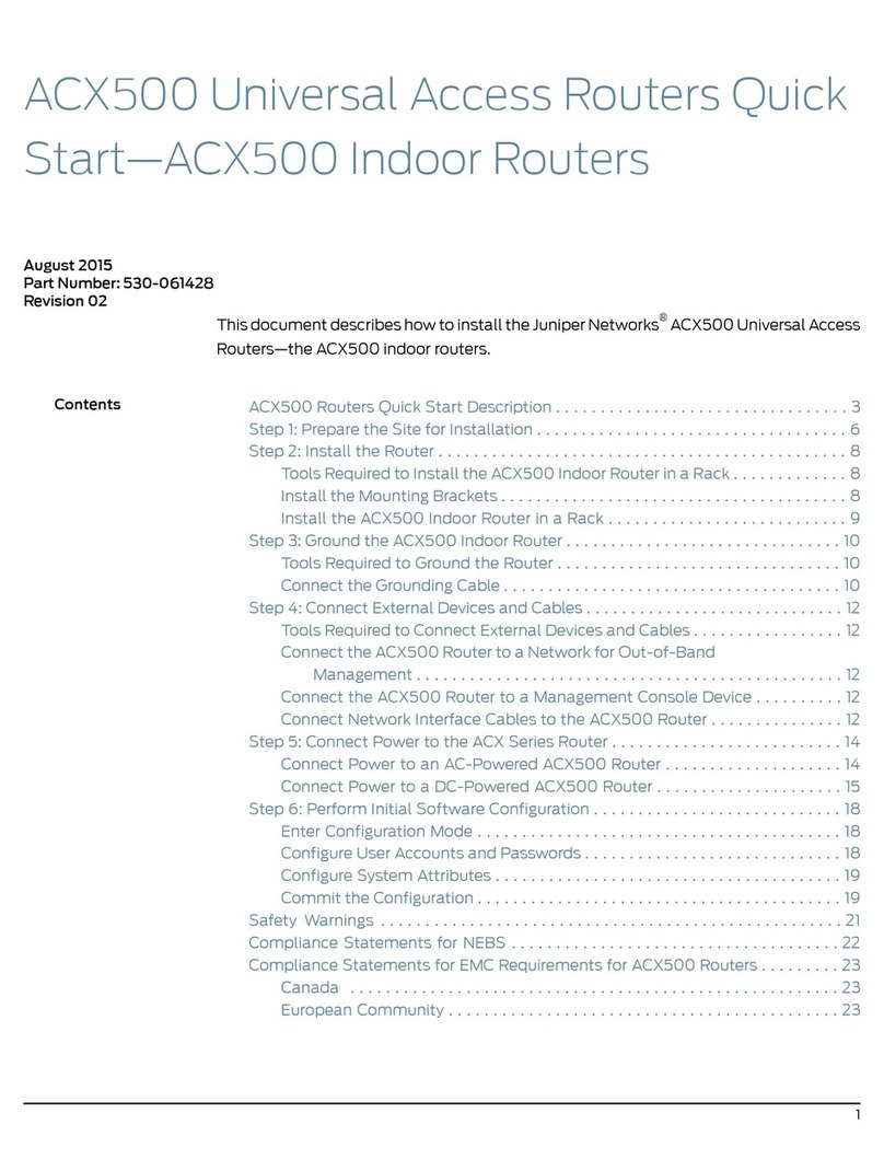 Juniper ACX Series User manual Juniper ACX Series User manual