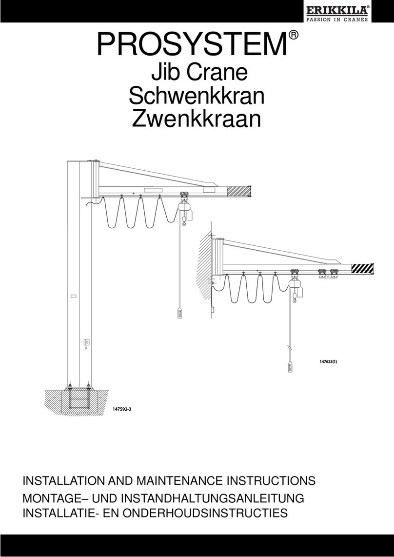 Erikkila PROSYSTEM Installation and maintenance instructions