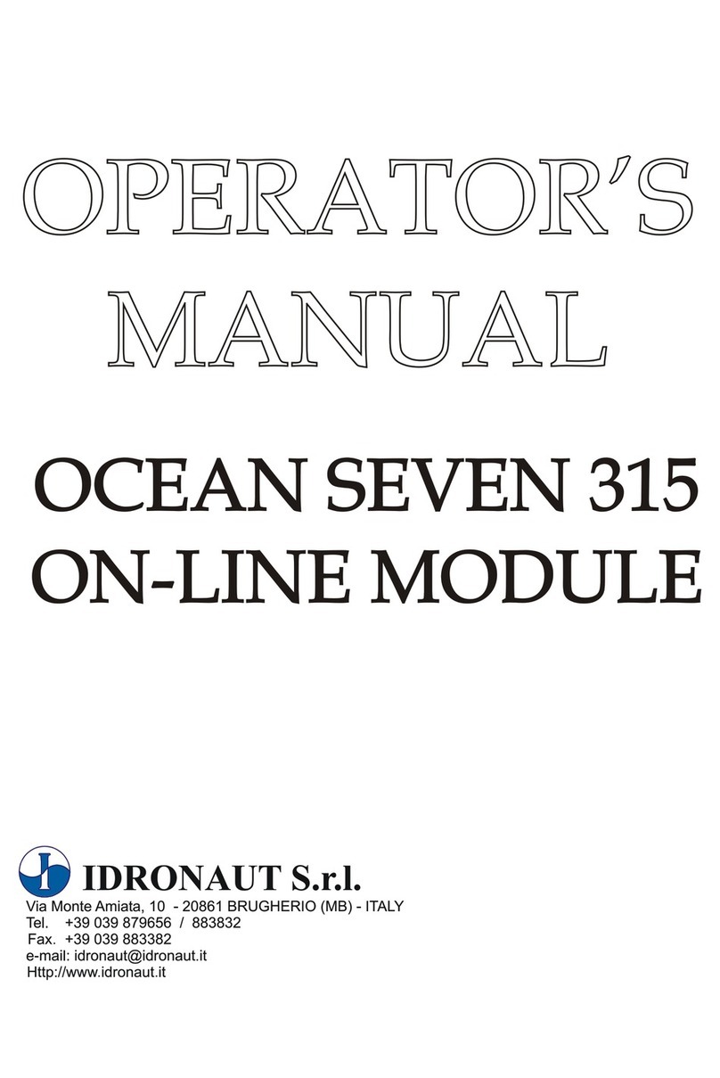 idronaut OCEAN SEVEN 315 Operator's manual