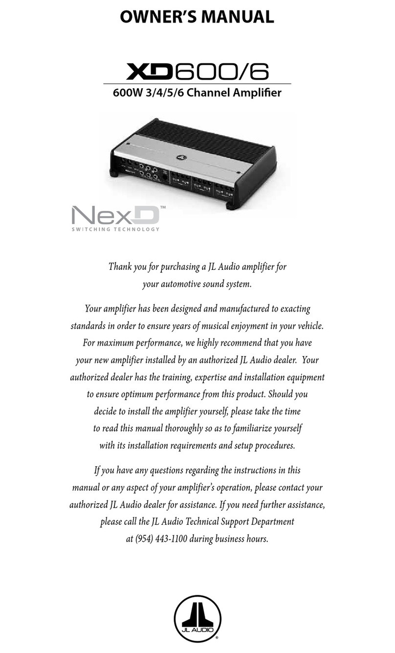 JL Audio NexD XD600/6 User manual