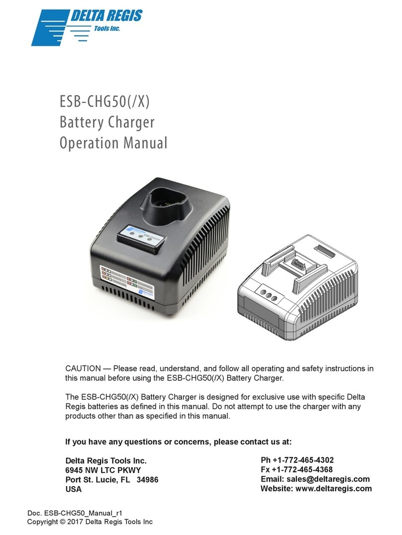 Delta Regis ESB-CHG50 Operation manual