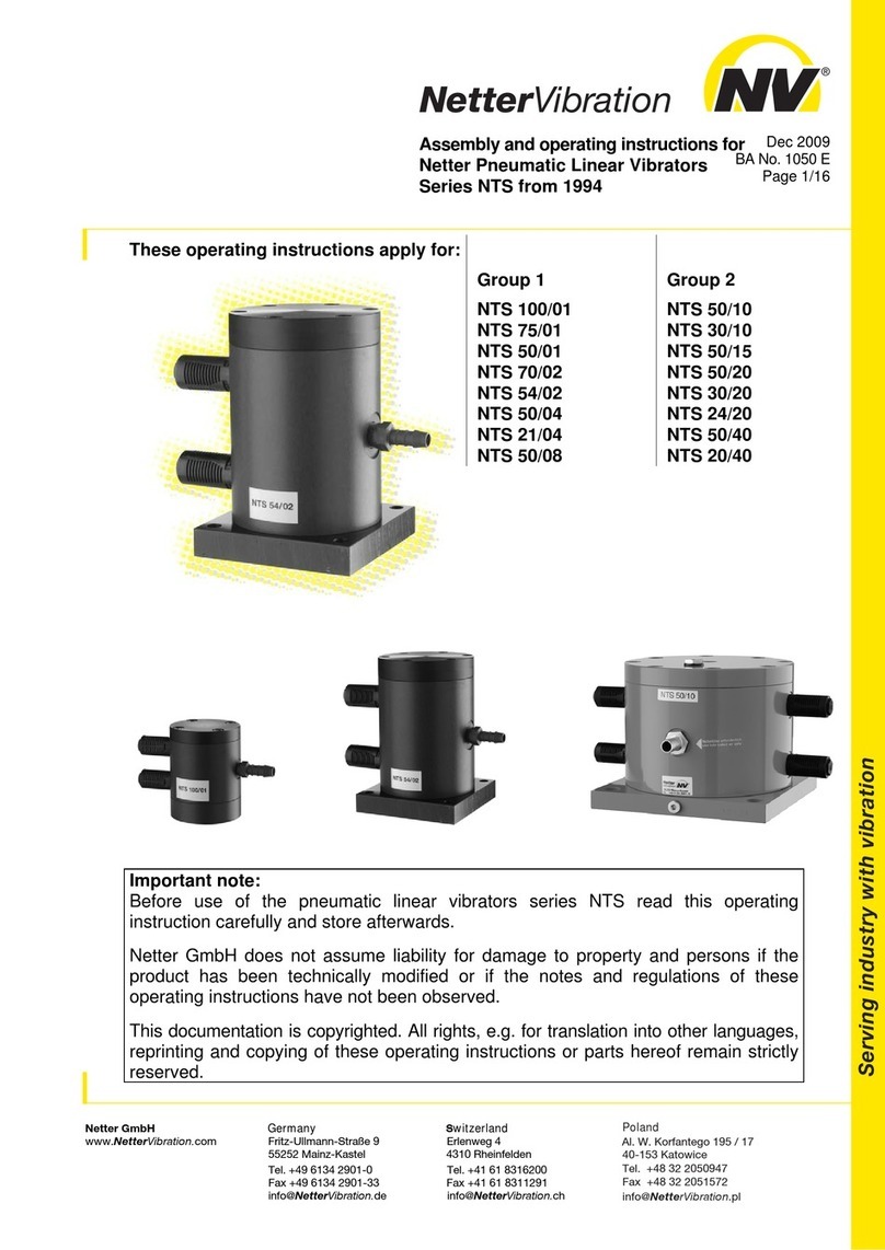 NetterVibration NTS 100/01 User manual