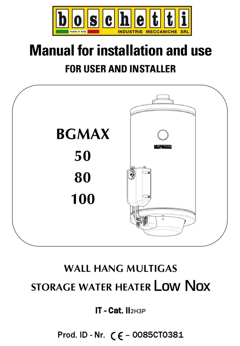 Boschetti Industrie Meccaniche Low Nox Series Manual for installation and use
